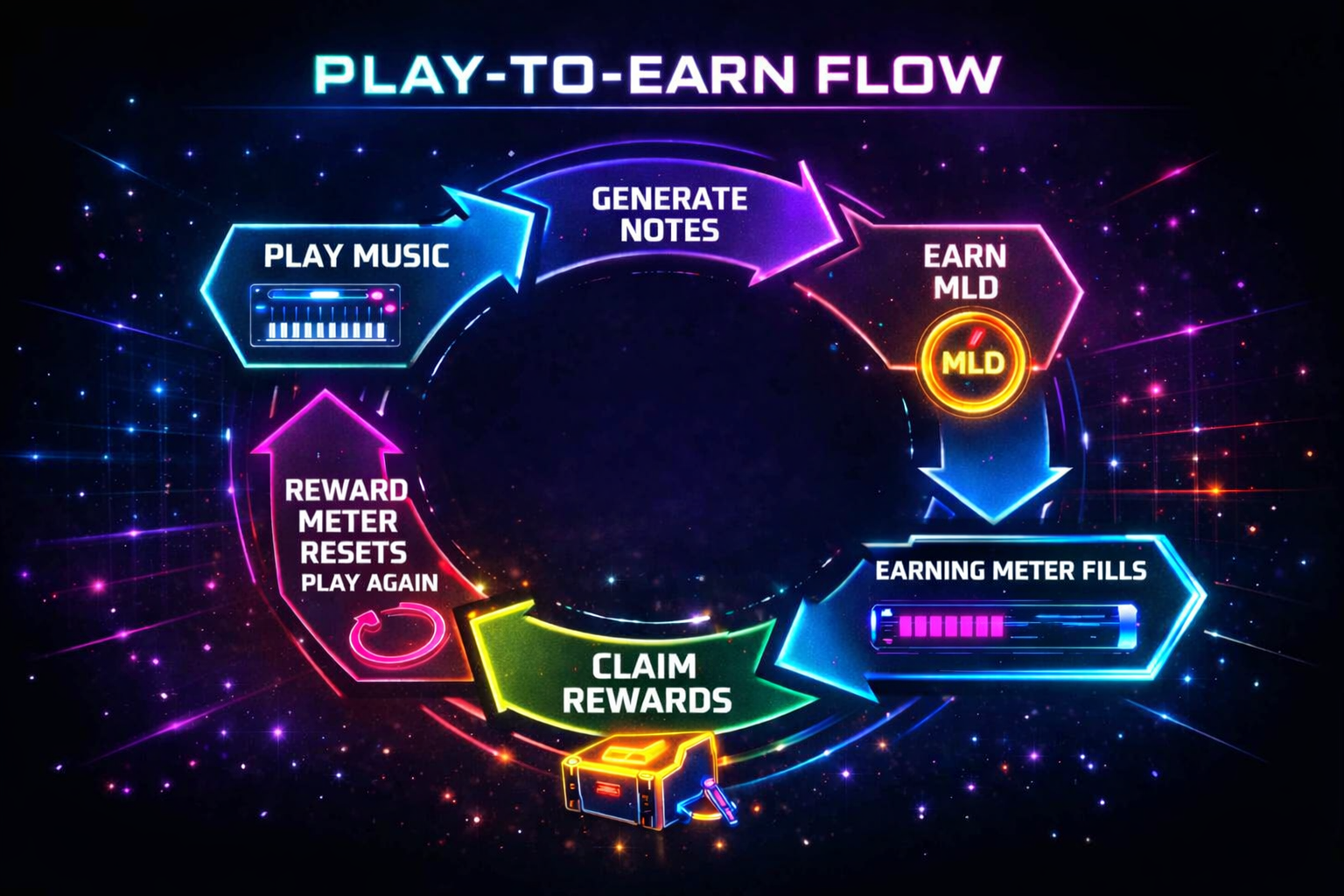 Play to Earn Flow Diagram